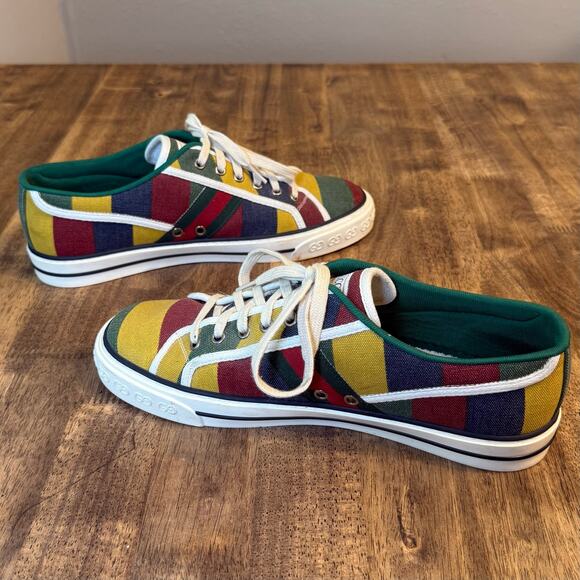 Gucci Tennis 100 1977 Canvas Colorblock Low Top Sneaker Shoes Men’s Size 8 - Picture 8 of 11
